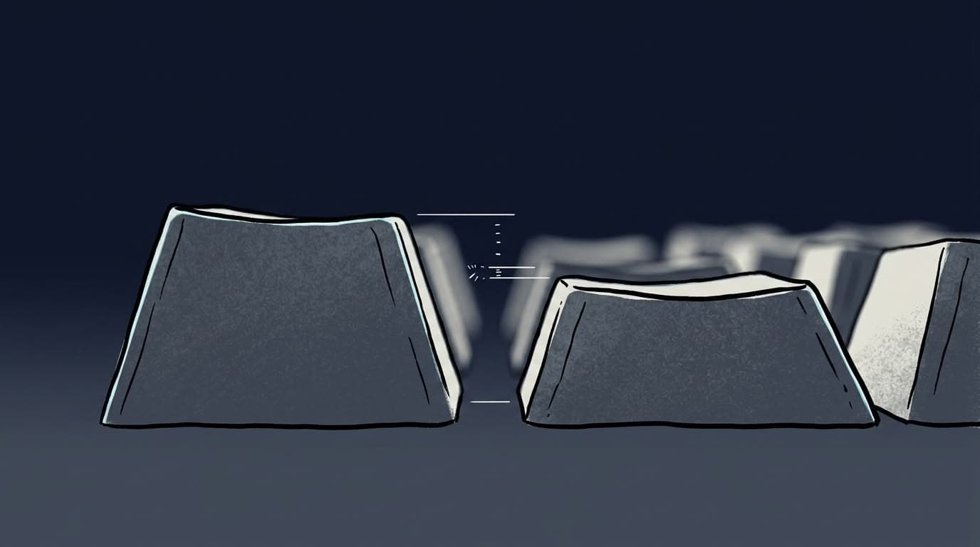 1.9mmの短いストロークを示す押し込まれたキーキャップのマクロの様子